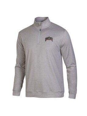 NWT NCAA Ohio State Buckeyes Men's Large Embroidered 1/4 Zipped Pullover